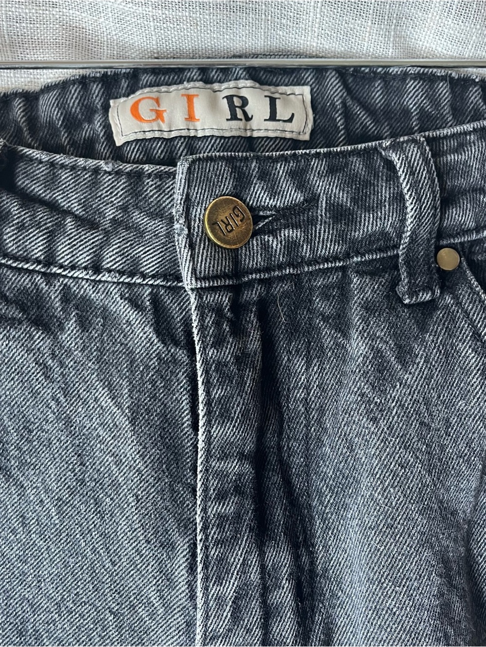 90s GIRL Skater Baggy Jeans Black Denim - Picture 3 of 13